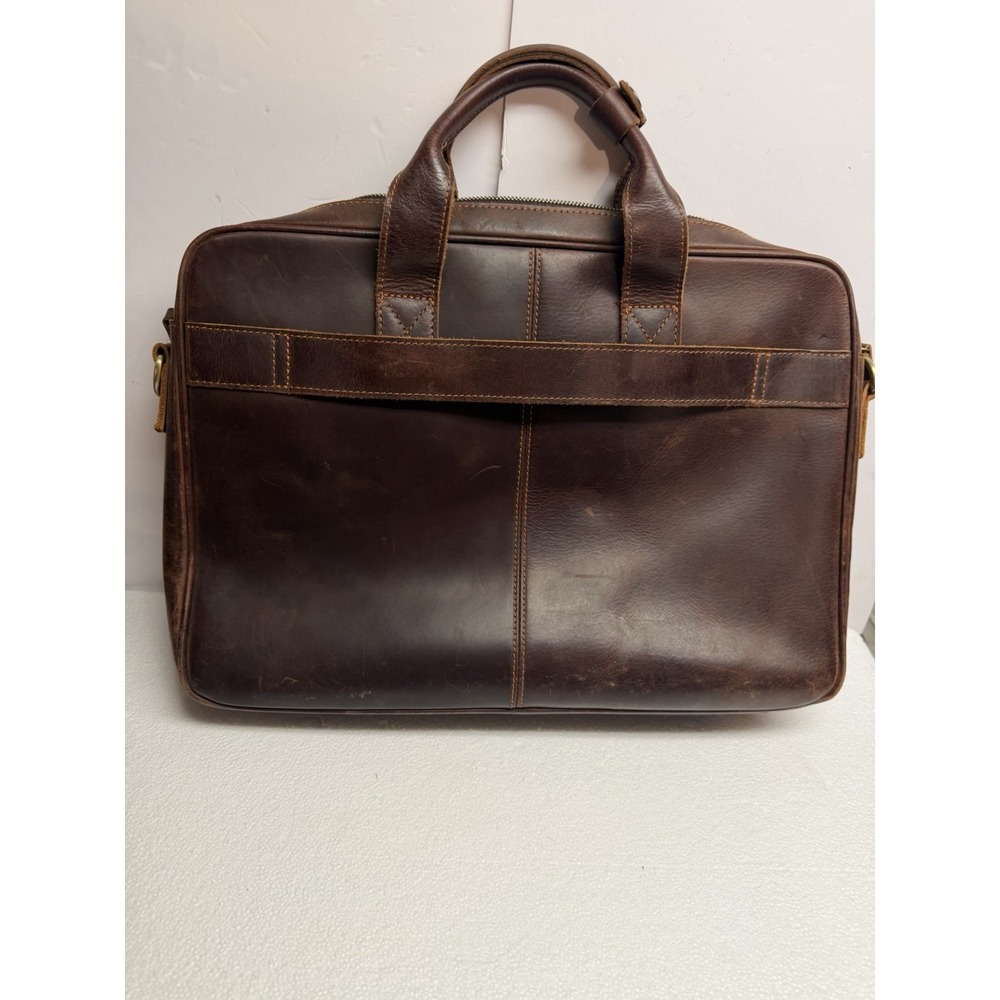Jack & Chris Brown Leather Messenger Bag with Holster and Strap